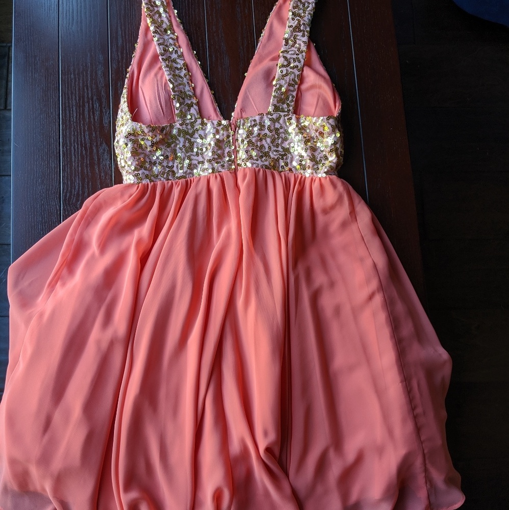 Sparkly Coral Dress